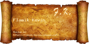 Flamik Kevin névjegykártya